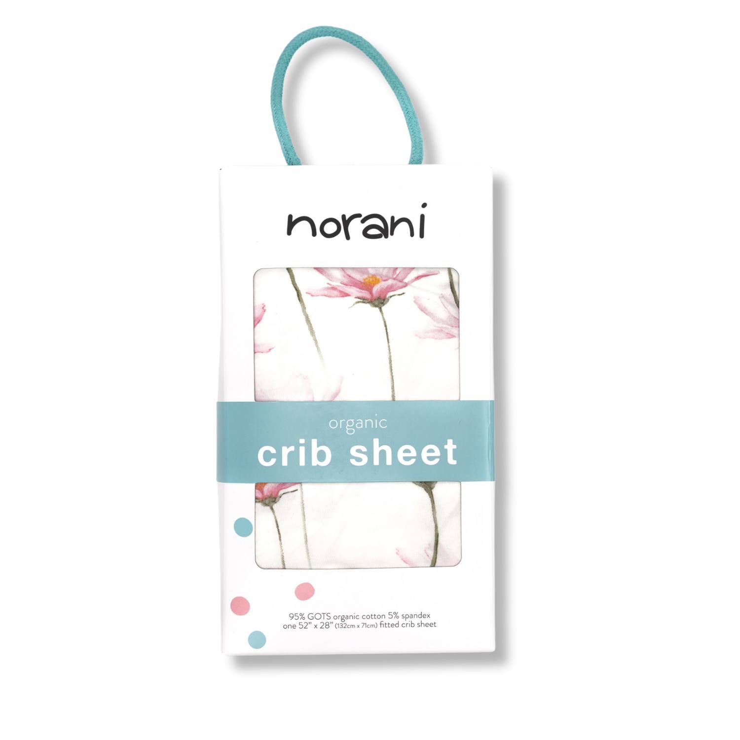 Organic Crib Sheet Pink Petals Soft GOTS Certified Norani Norani Baby Everetts Place: Online Boutique