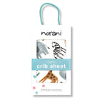 Organic Crib Sheet Safari Animals GOTS Certified Baby Sleep Norani Baby Everetts Place: Online Boutique