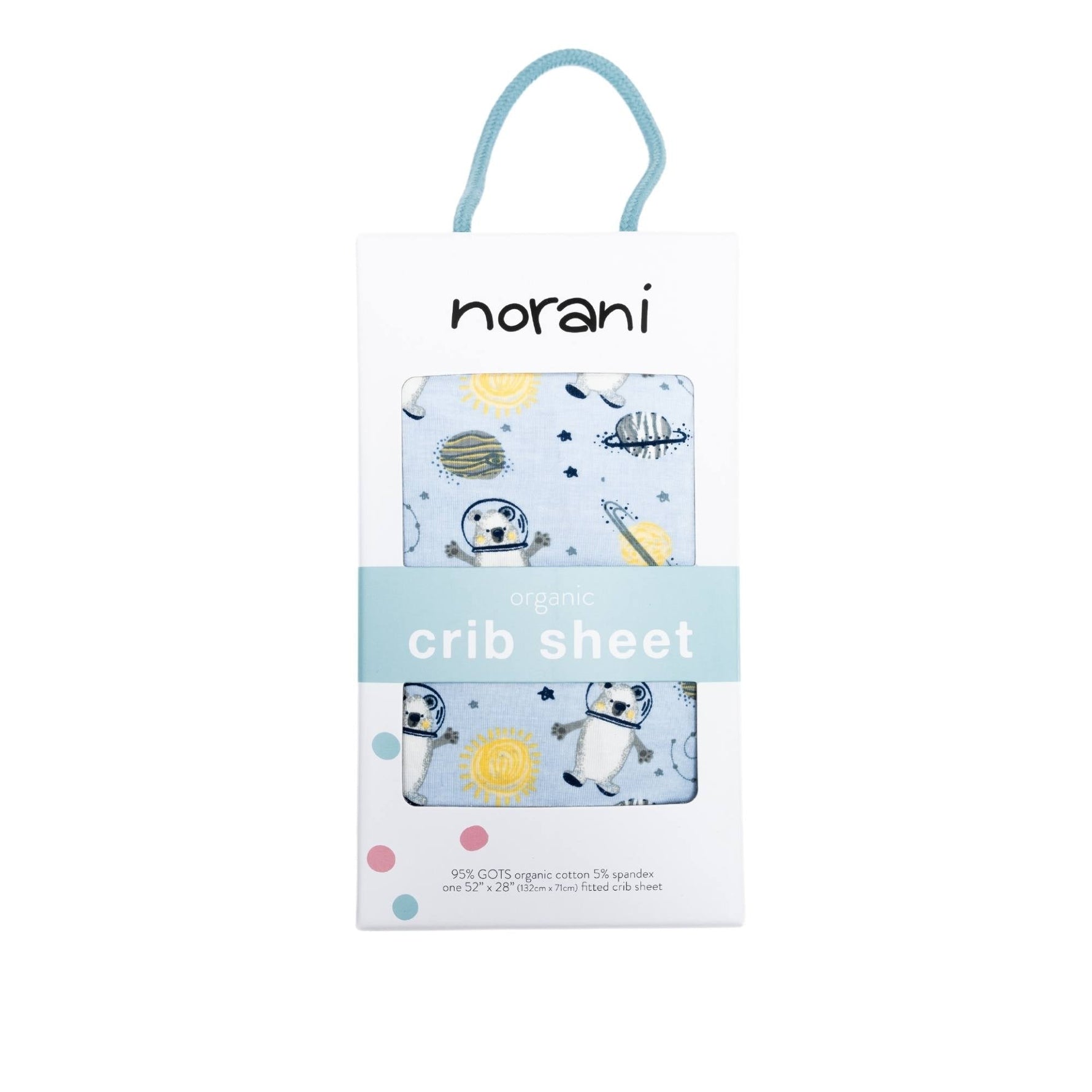 Organic Crib Sheet Space Bears GOTS Certified For Nurseries Norani Baby Everetts Place: Online Boutique