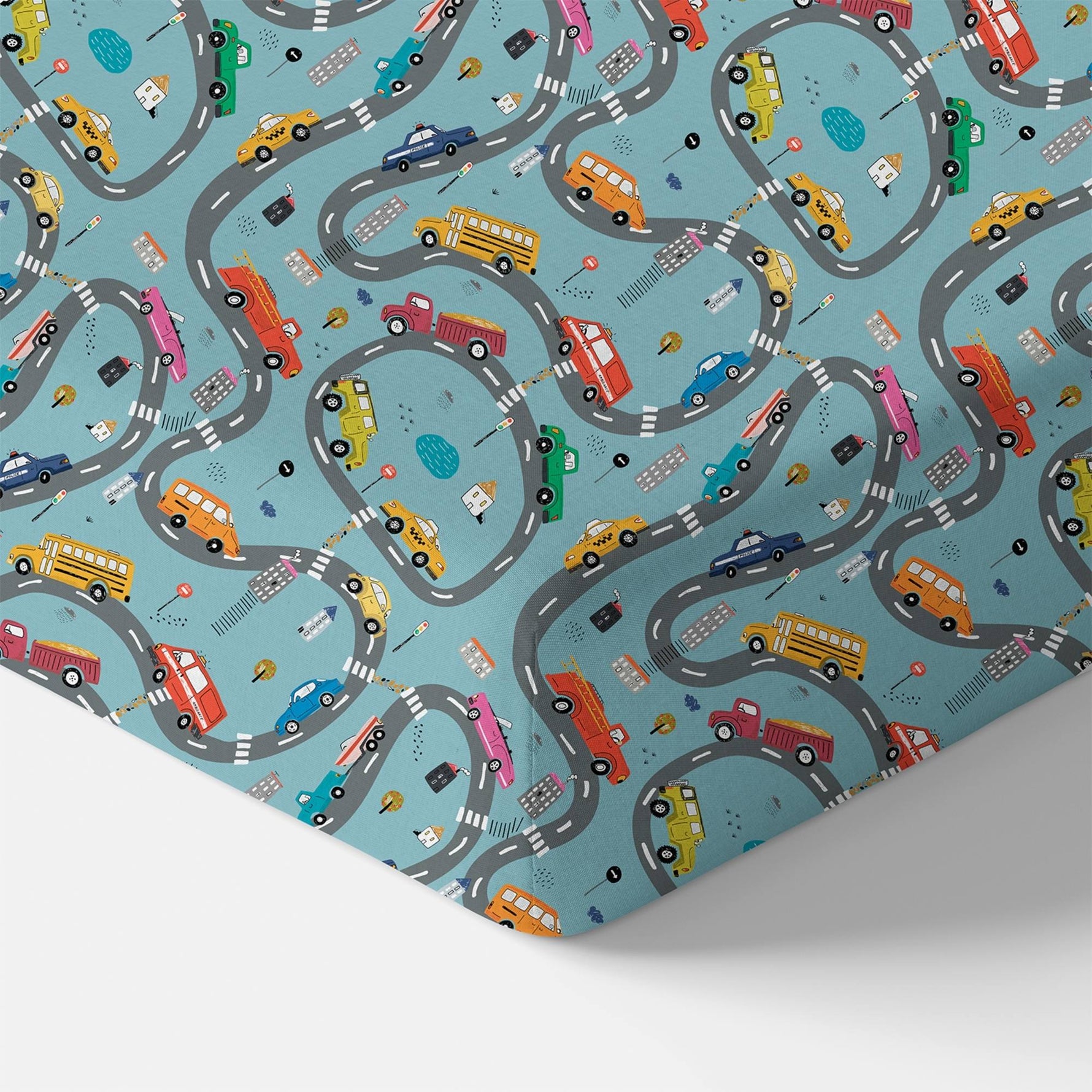 Organic Fitted Crib Sheet Cars GOTS Certified Bedding Norani Baby Everetts Place: Online Boutique