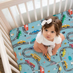 Organic Fitted Crib Sheet Cars GOTS Certified Bedding Norani Baby Everetts Place: Online Boutique