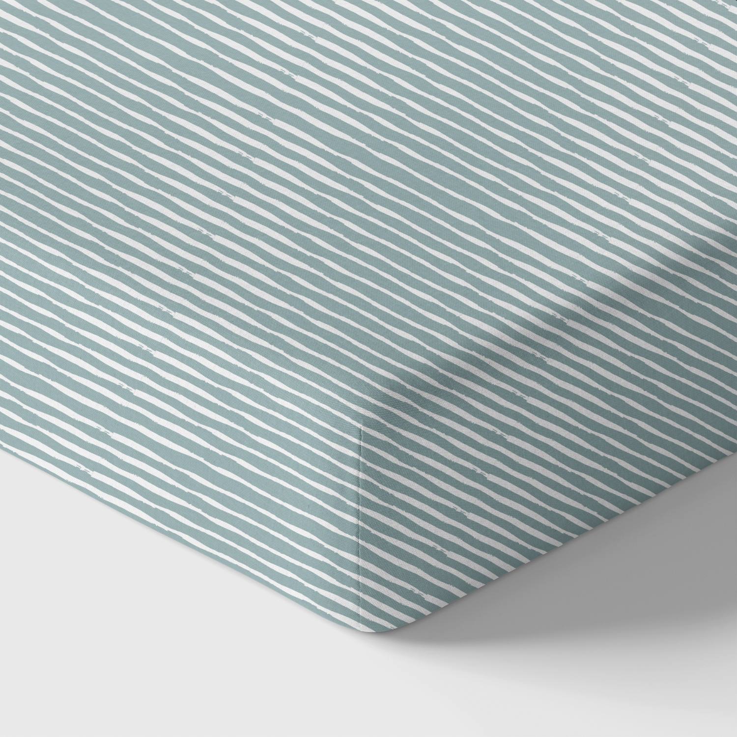 Organic Fitted Crib Sheet Green Stripes For Safe Sleep Norani Baby Everetts Place: Online Boutique