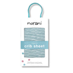 Organic Fitted Crib Sheet Green Stripes For Safe Sleep Norani Baby Everetts Place: Online Boutique