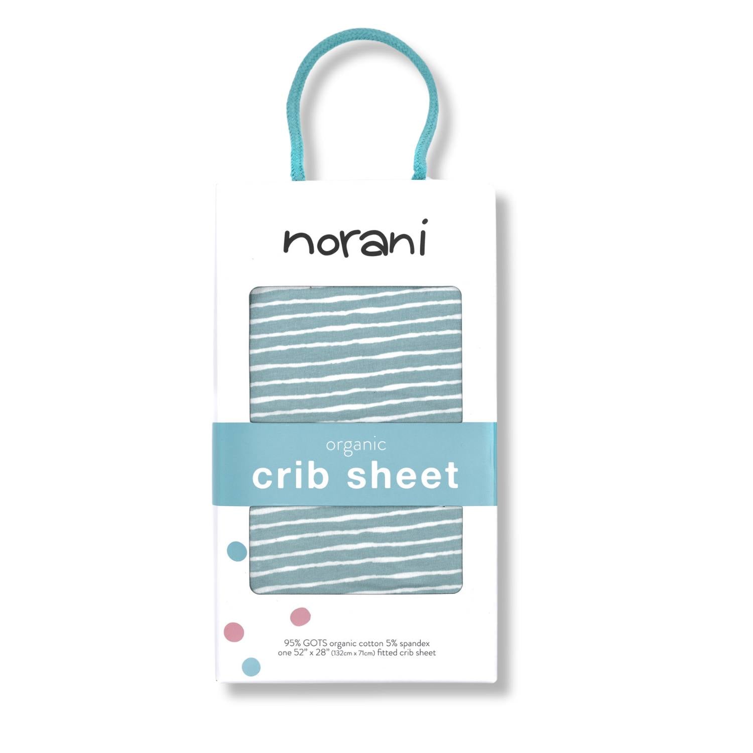 Organic Fitted Crib Sheet Green Stripes For Safe Sleep Norani Baby Everetts Place: Online Boutique
