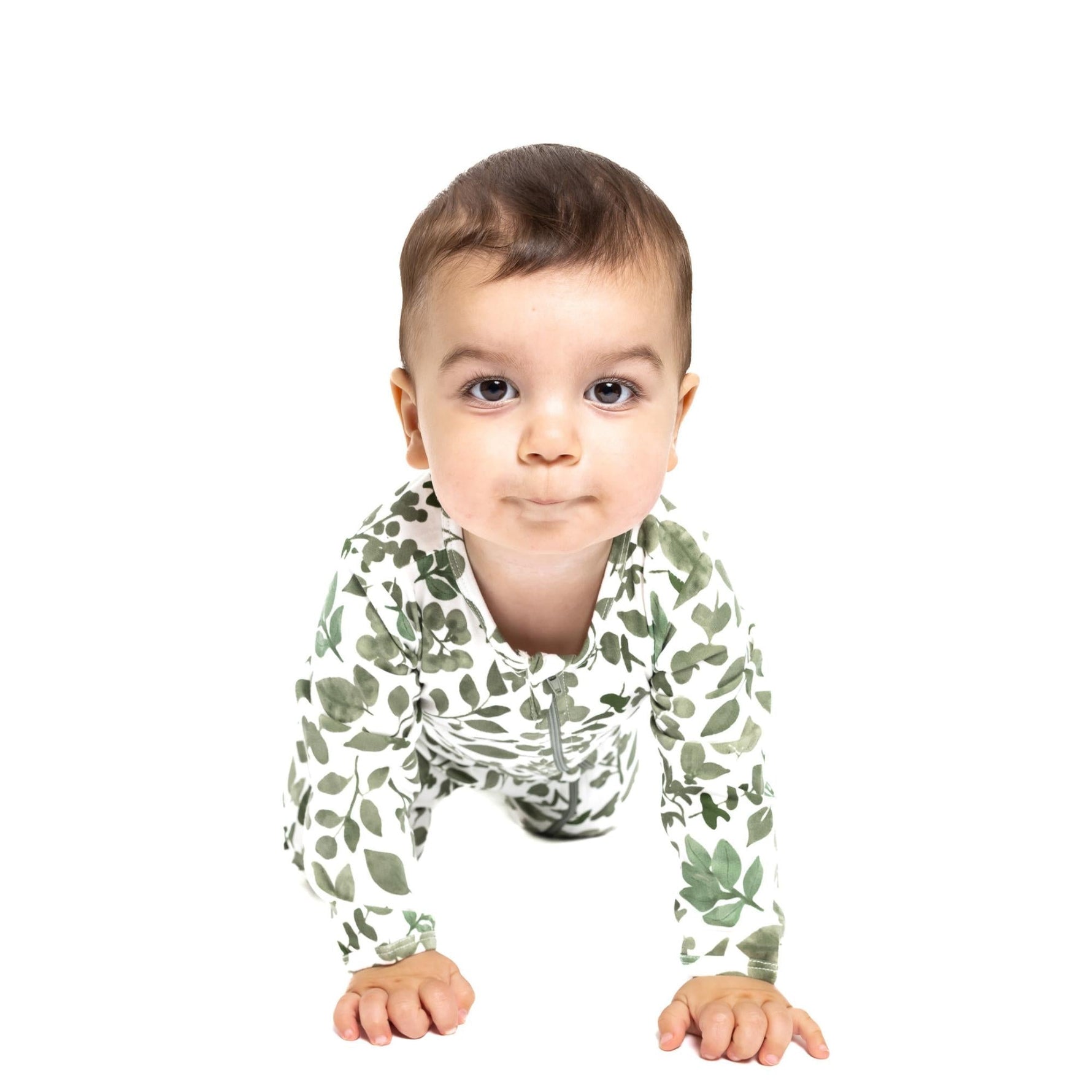 Organic Footie Green Leaves Newborn Bodysuit Collection Norani Baby Everetts Place: Online Boutique