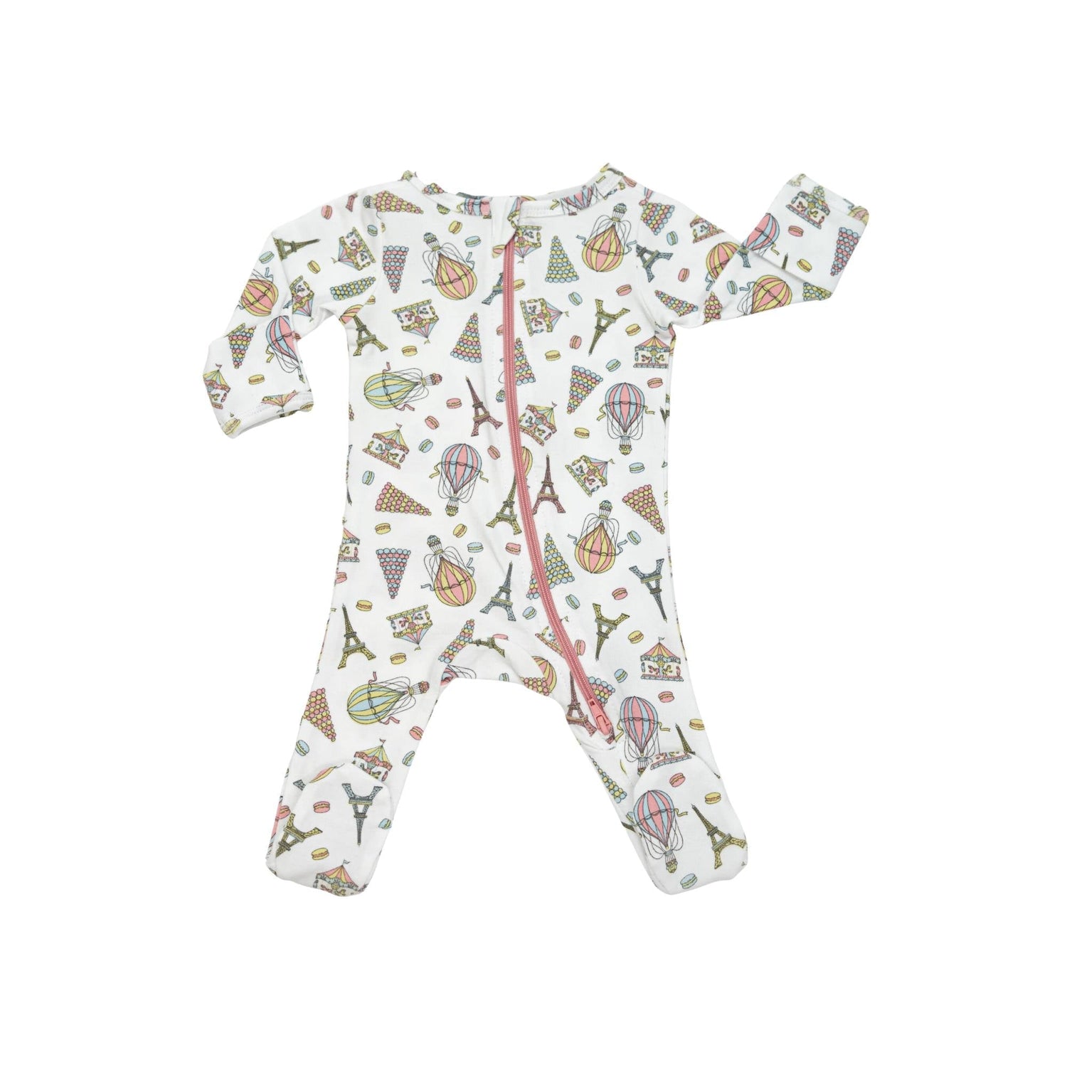 Organic Footie Paris Zippered Newborn Onesie Deluxe Norani Baby Everetts Place: Online Boutique