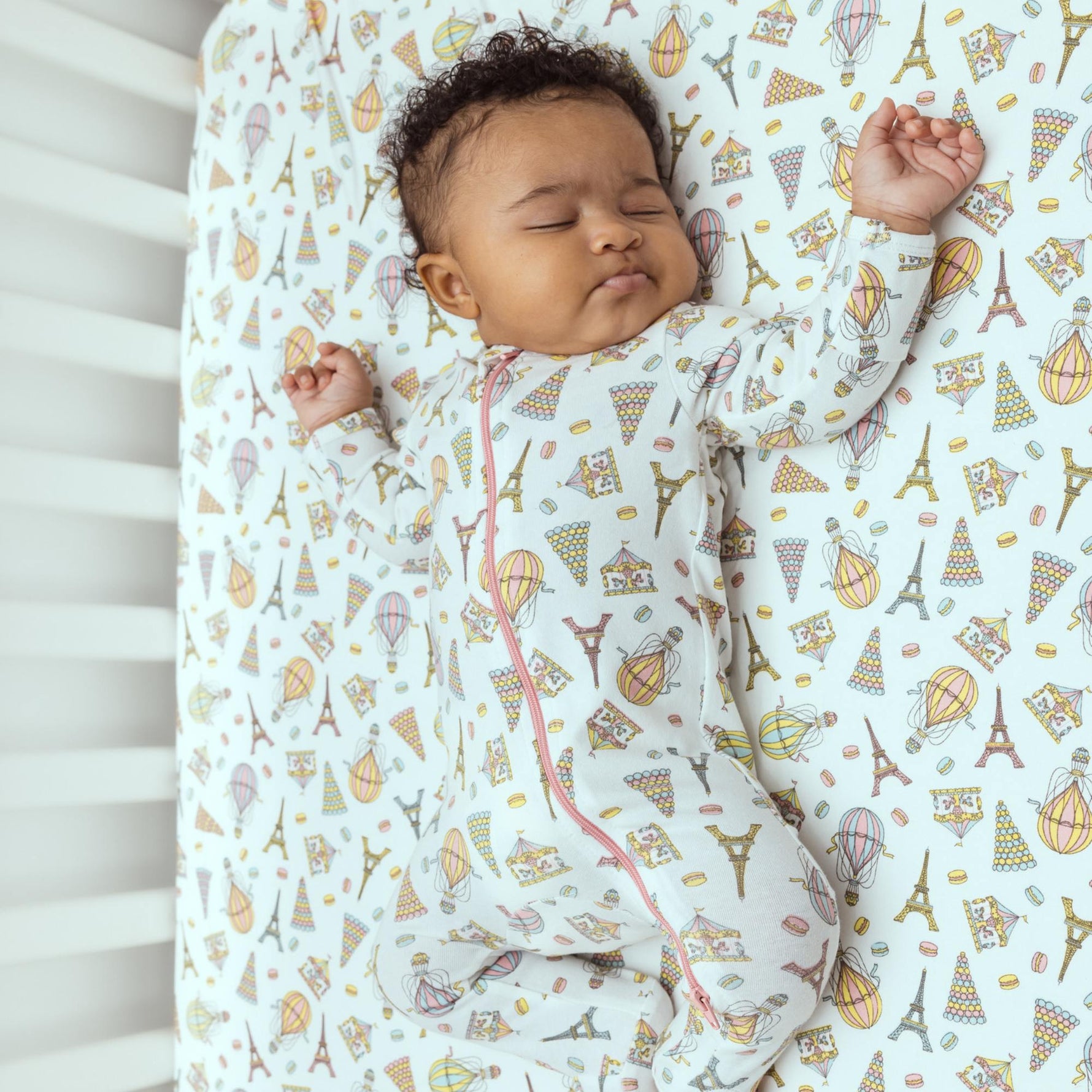 Organic Footie Paris Zippered Newborn Onesie Deluxe Norani Baby Everetts Place: Online Boutique