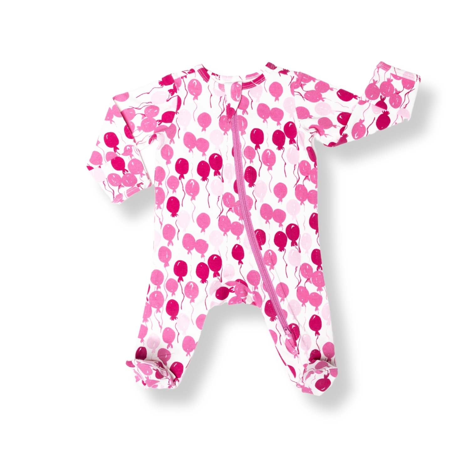 Organic Footie Pink Balloons Baby Onesie Newborn Wear Norani Baby Everetts Place: Online Boutique