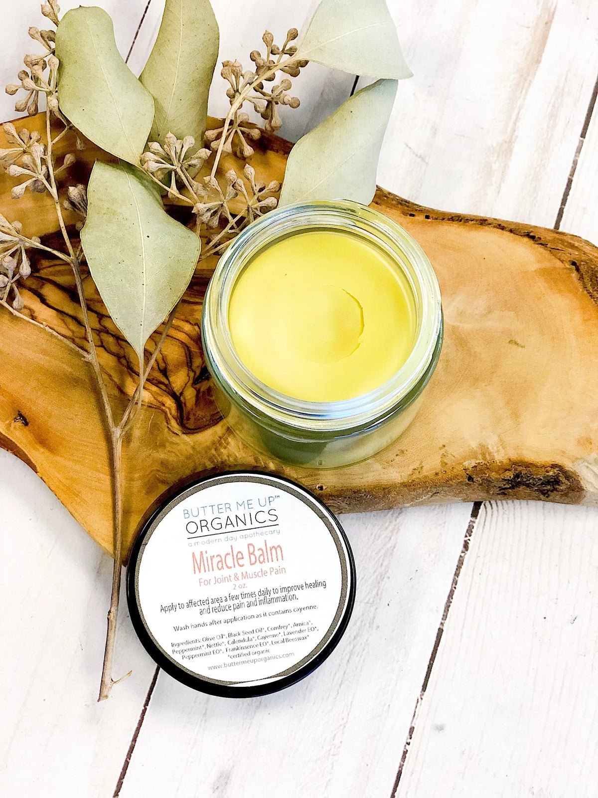Organic Herbal Pain Balm For Sore Muscles And Joints By Butter Me Up Organics Butter Me Up Organics 