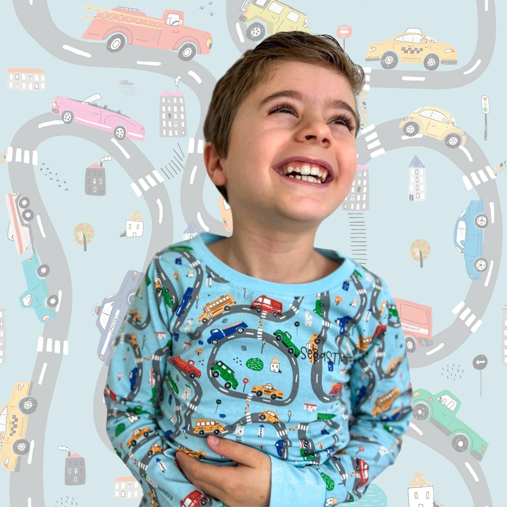Organic Kids Pajamas Cars Premium Sleepwear Norani Baby Norani Baby Everetts Place: Online Boutique