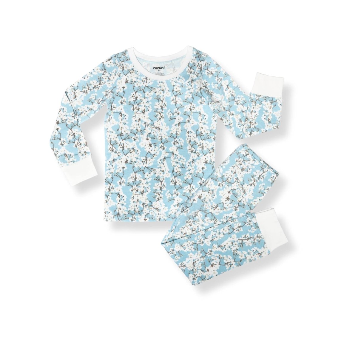 Norani Baby Organic Kids Pajamas Cherry Blossoms Organic Cotton - Everetts Place Boutique - 
