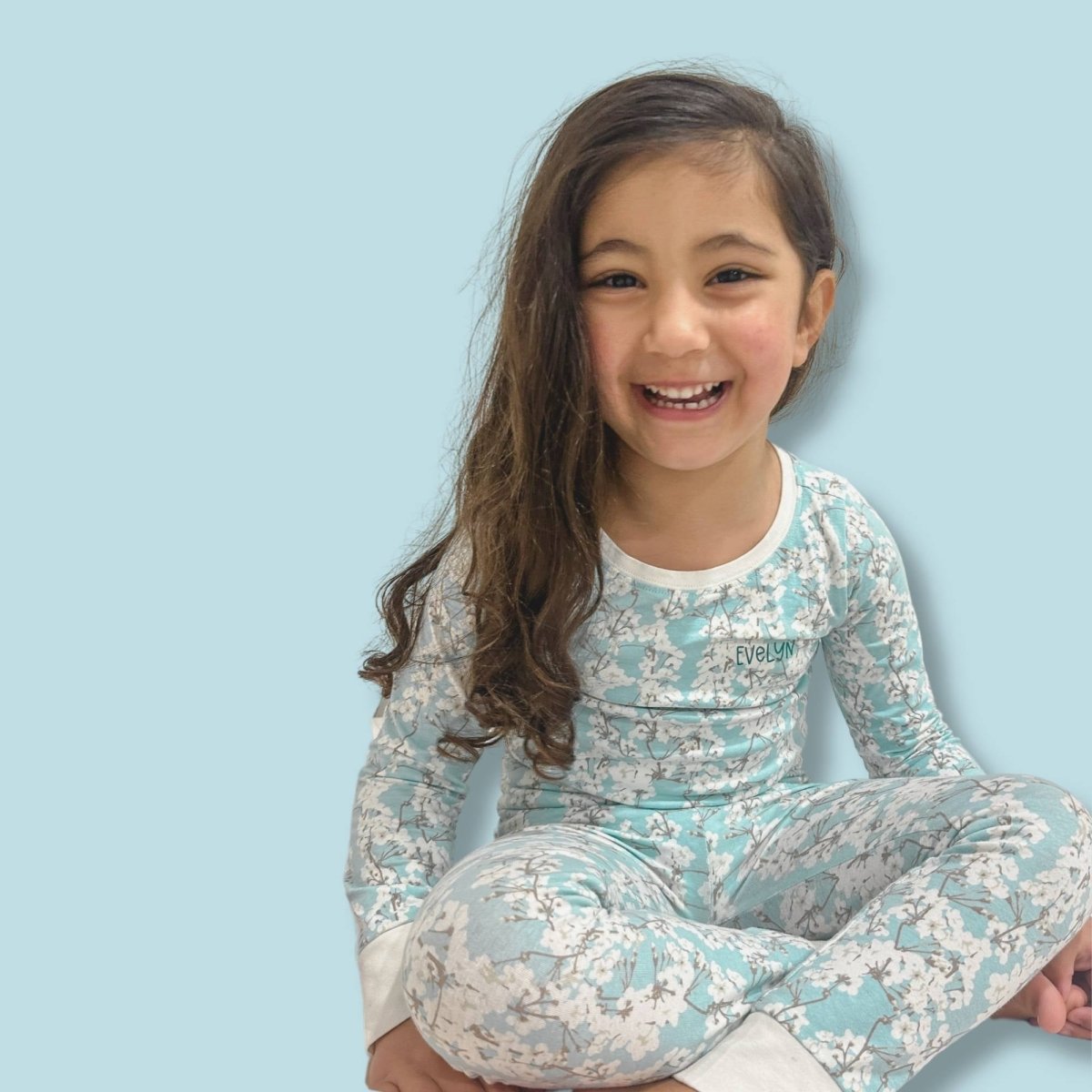 Norani Baby Organic Kids Pajamas Cherry Blossoms Organic Cotton - Everetts Place Boutique - 