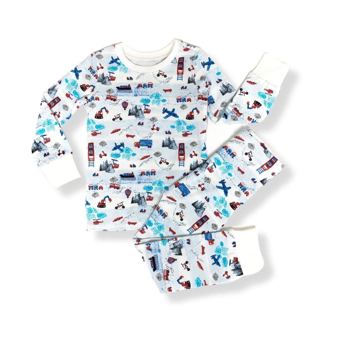 Norani Baby Organic Kids Pajamas Transportation Theme Norani Baby - Everetts Place Boutique - 