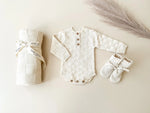 Harp Angel Boutique Organic Cotton Knit Bodysuit with Button Closures for Infants - Apparel & Accessories > Clothing > Baby & Toddler Clothing > Baby & Toddler Outfits