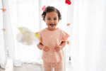 Harp Angel Boutique Organic Knit Short Set with Ruffle Sleeves for Stylish Women - Apparel & Accessories > Clothing > Outfit Sets Set