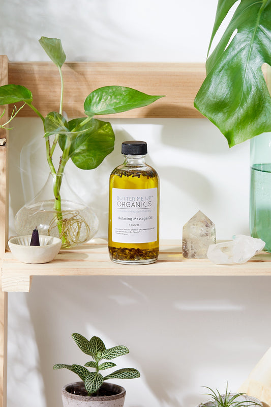 Organic Lavender Massage Oil with No Residue for Relaxation and Spa Use Butter Me Up Organics Everetts Place: Online Boutique