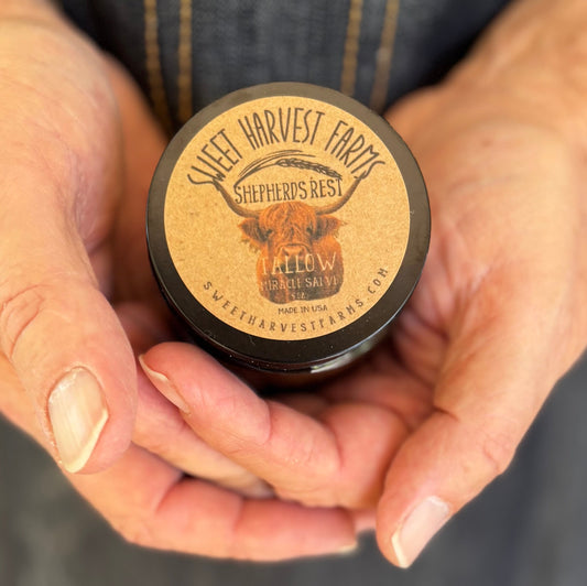 Organic Shepherds Rest Tallow Miracle Salve Grass Fed Sweet Harvest Farms Everetts Place: Online Boutique