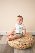 Harp Angel Boutique Organic Cotton Short Sleeve Shirt with Palm Beach Design - Apparel & Accessories > Clothing > Baby & Toddler Clothing > Baby & Toddler Tops Tops