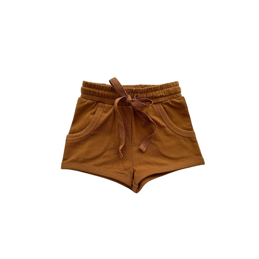 Organic Shorts - Caramel Harp Angel Boutique