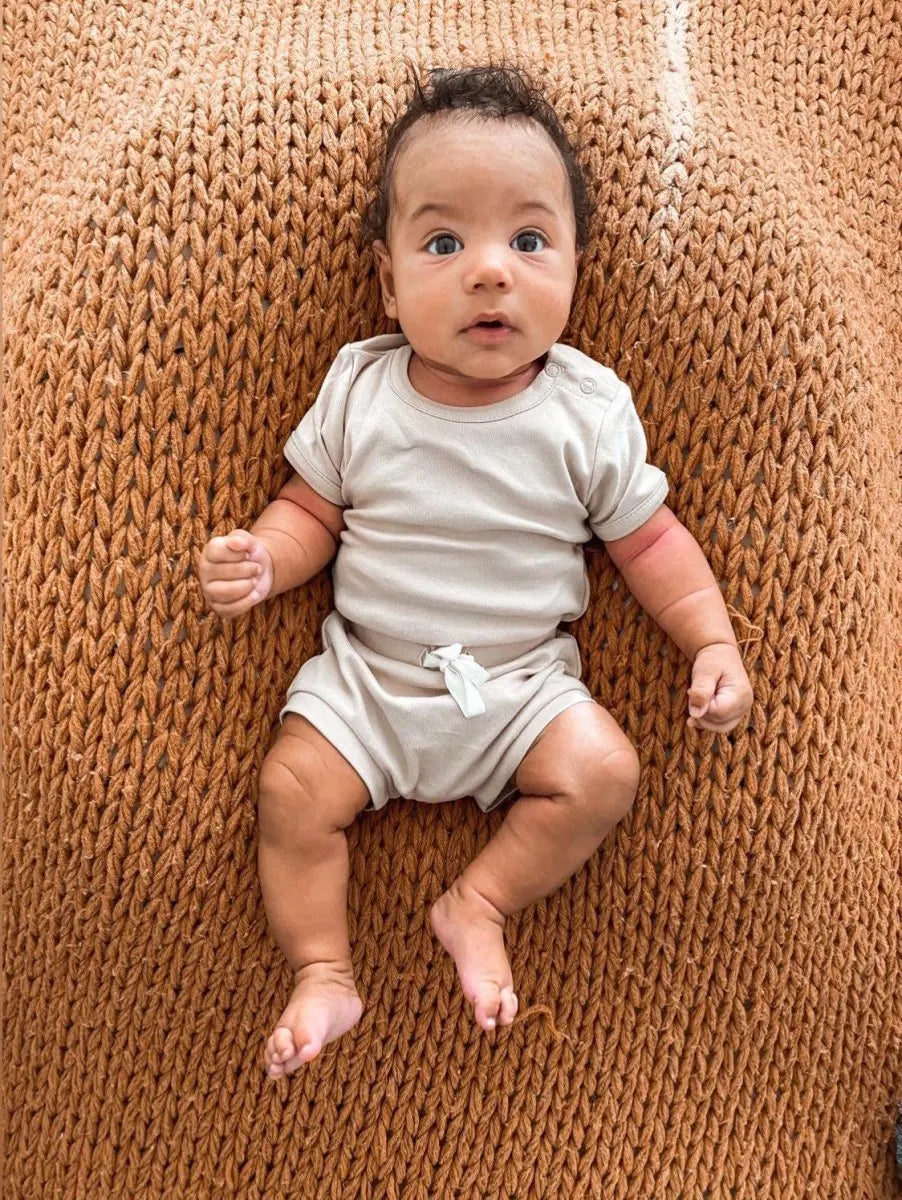 LUCY LUE ORGANICS Organic Shoulder Snap Bodysuit | Ginger - Everetts Place Boutique - 