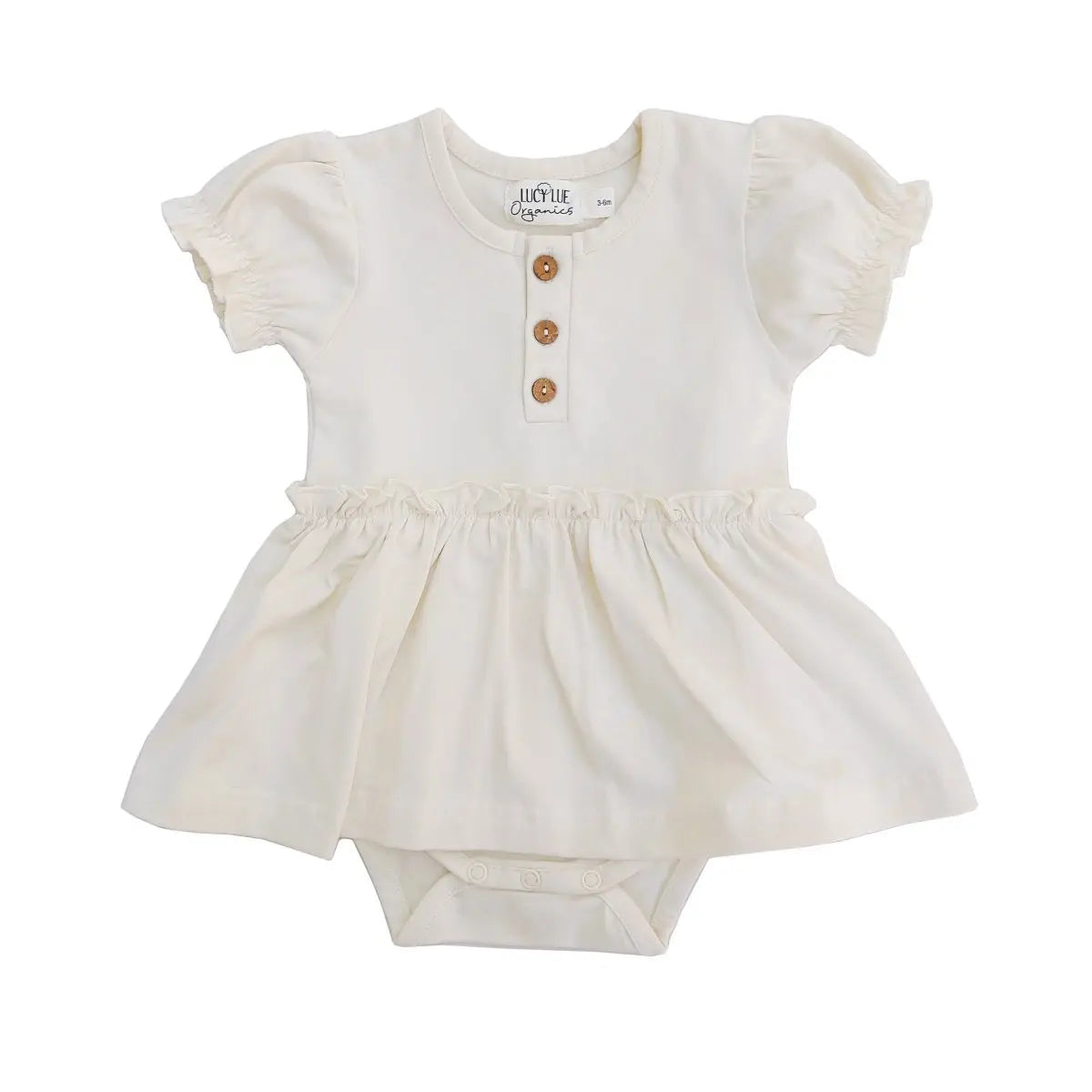 LUCY LUE ORGANICS Organic Skirted Bodysuit | Shell - Everetts Place Boutique - 