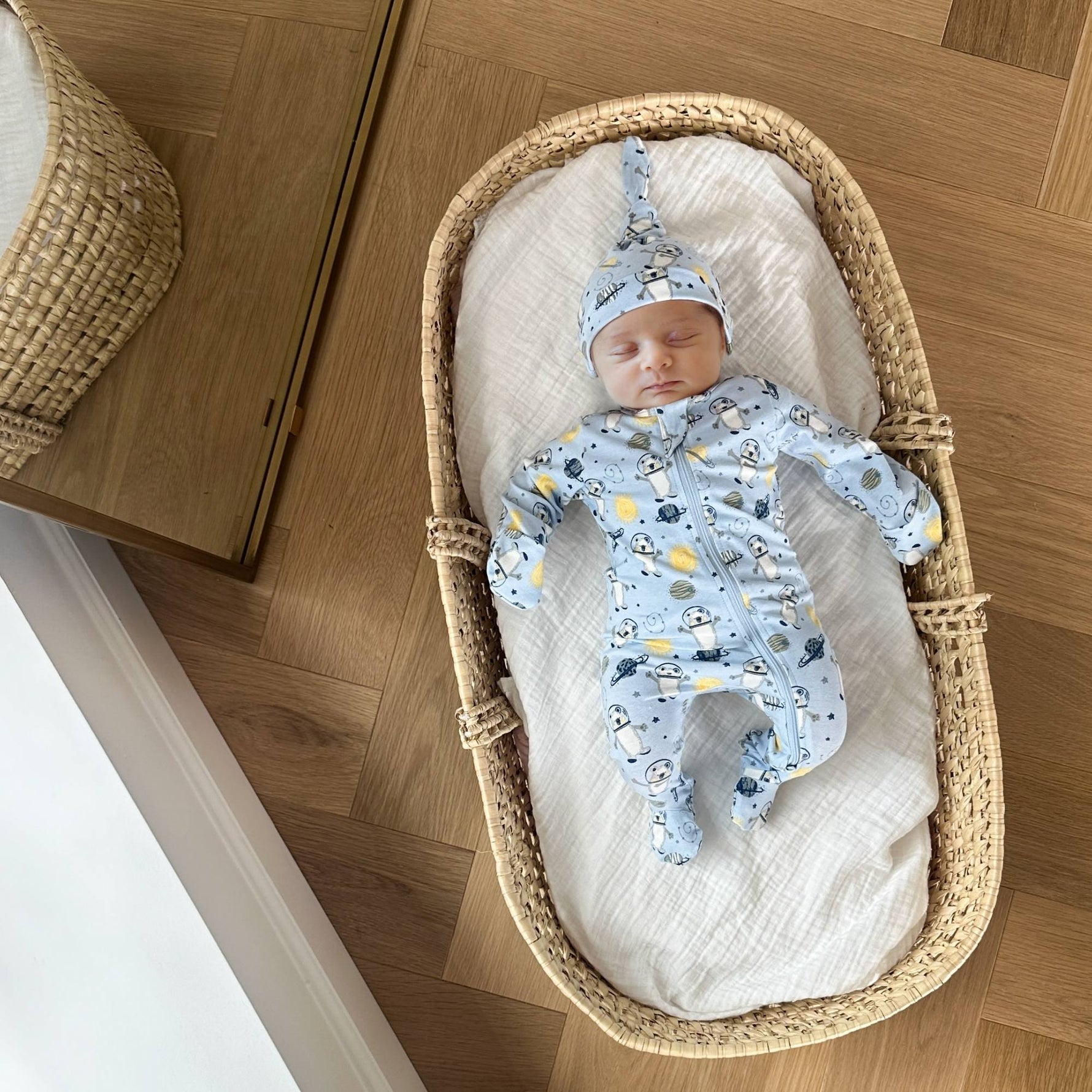 Organic Space Bears Footie Onesie for Newborns and Babies Norani Baby Everetts Place: Online Boutique
