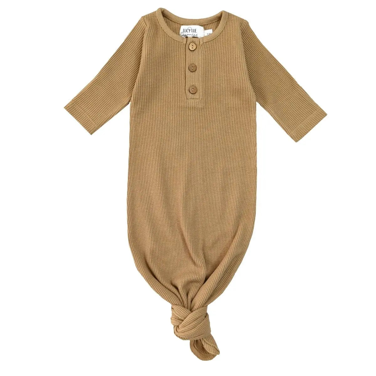 LUCY LUE ORGANICS Organic Waffle Knotted Gown | Caramel - Everetts Place Boutique - 