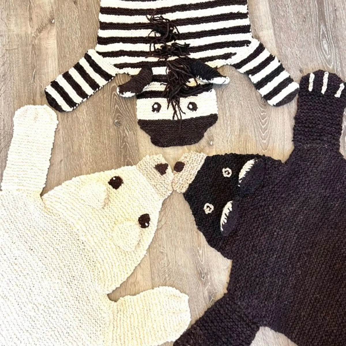 Finn + Emma Organic Wool Play Mat + Nursery Rug | Zebra - 