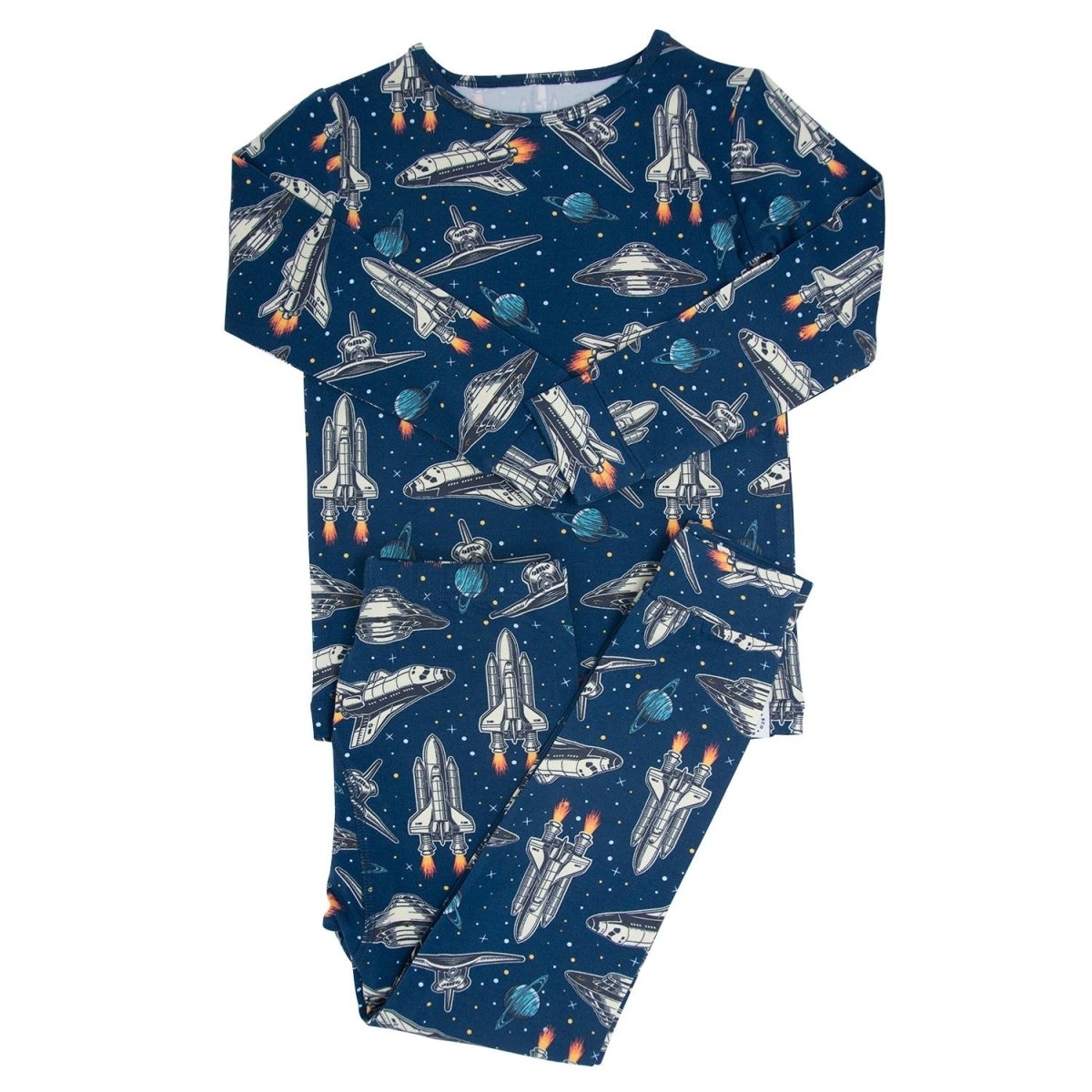 Sweet Bamboo Original Big Kid Pajama Deep In Orbit Cozy Sleepwear - Everetts Place Boutique - 