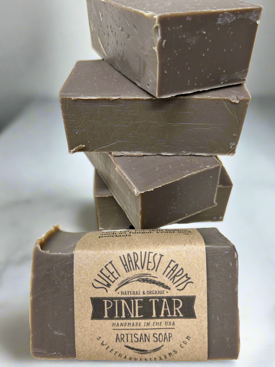 Original Pine Tar Organic Soap Creosote Free Psoriasis Sweet Harvest Farms Everetts Place: Online Boutique