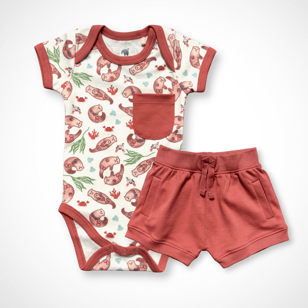 Otter Bodysuit and Shorts | Organic Pima Cotton by Kolorful