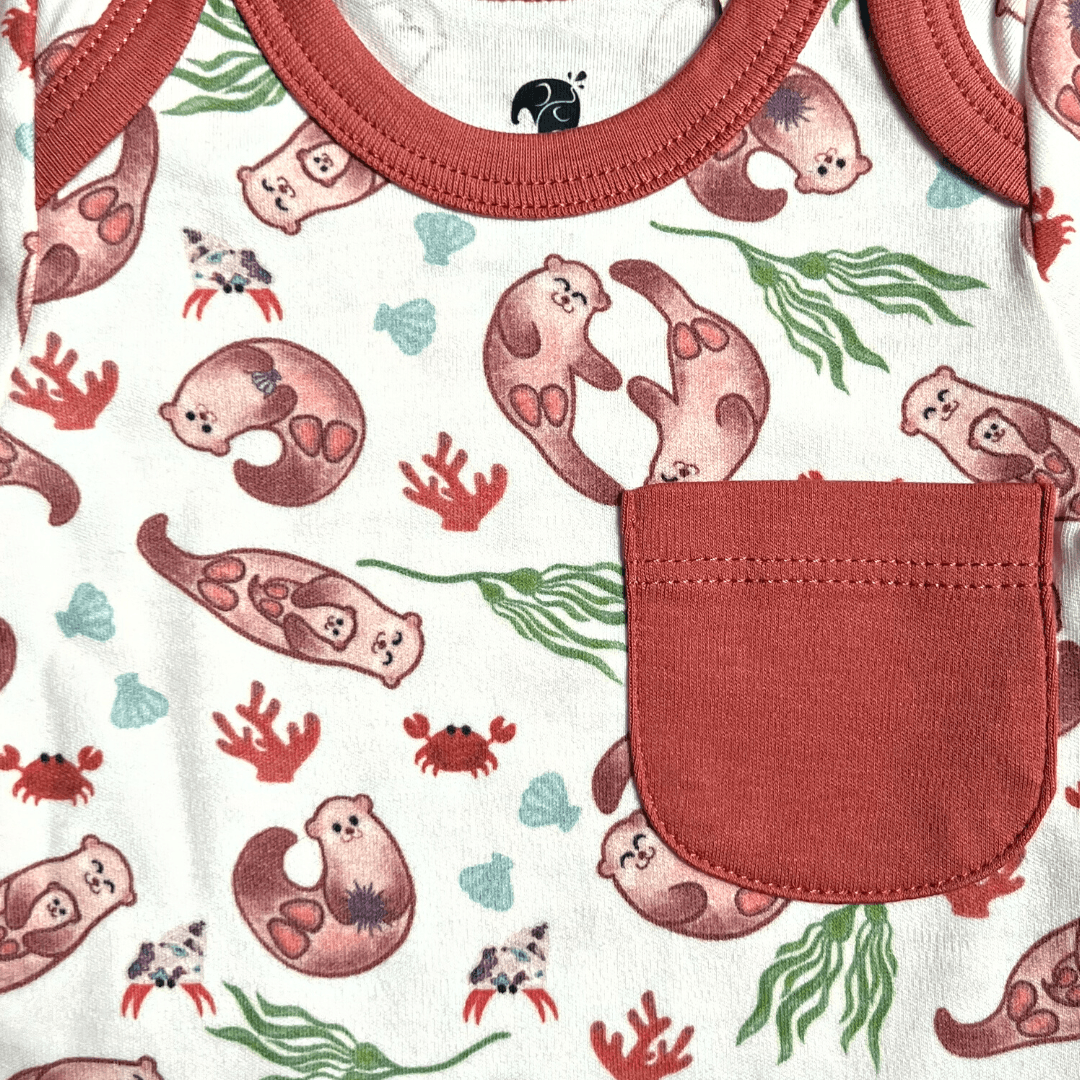 Otter Long Sleeve Bodysuit and Pant | Organic Pima Cotton by Kolorful