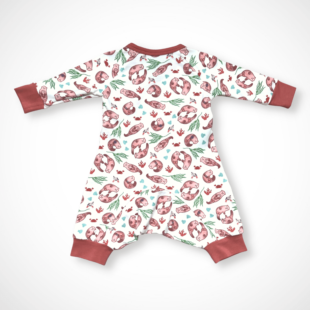 Otter Kimono Long Sleeve Romper | Organic Pima Cotton by Kolorful