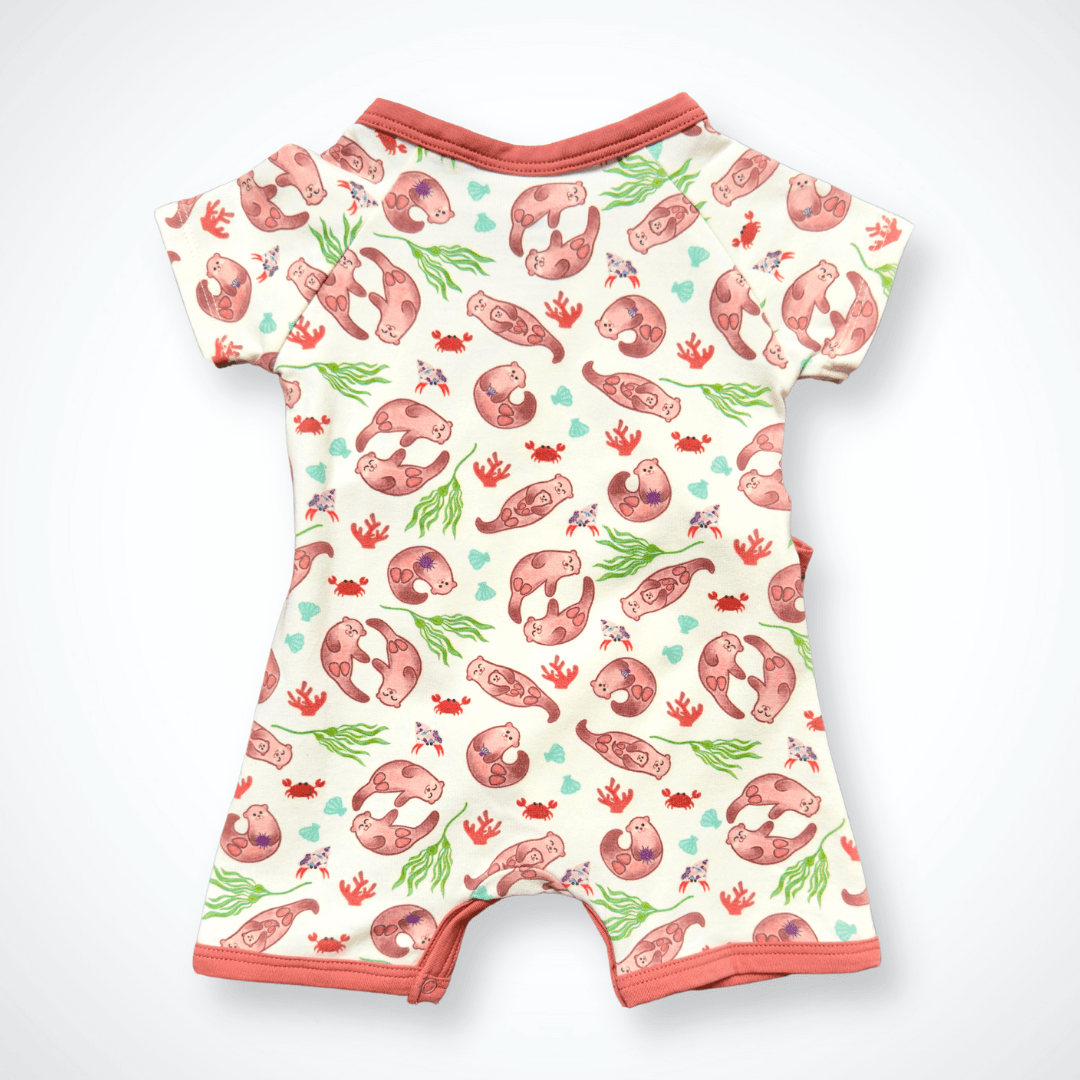 Otter Kimono Shorty Romper | Organic Pima Cotton by Kolorful