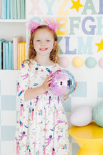 Mila & Rose ® Out Of This World Three Quarter Sleeve Twirl Dress Pockets - Everetts Place Boutique - 