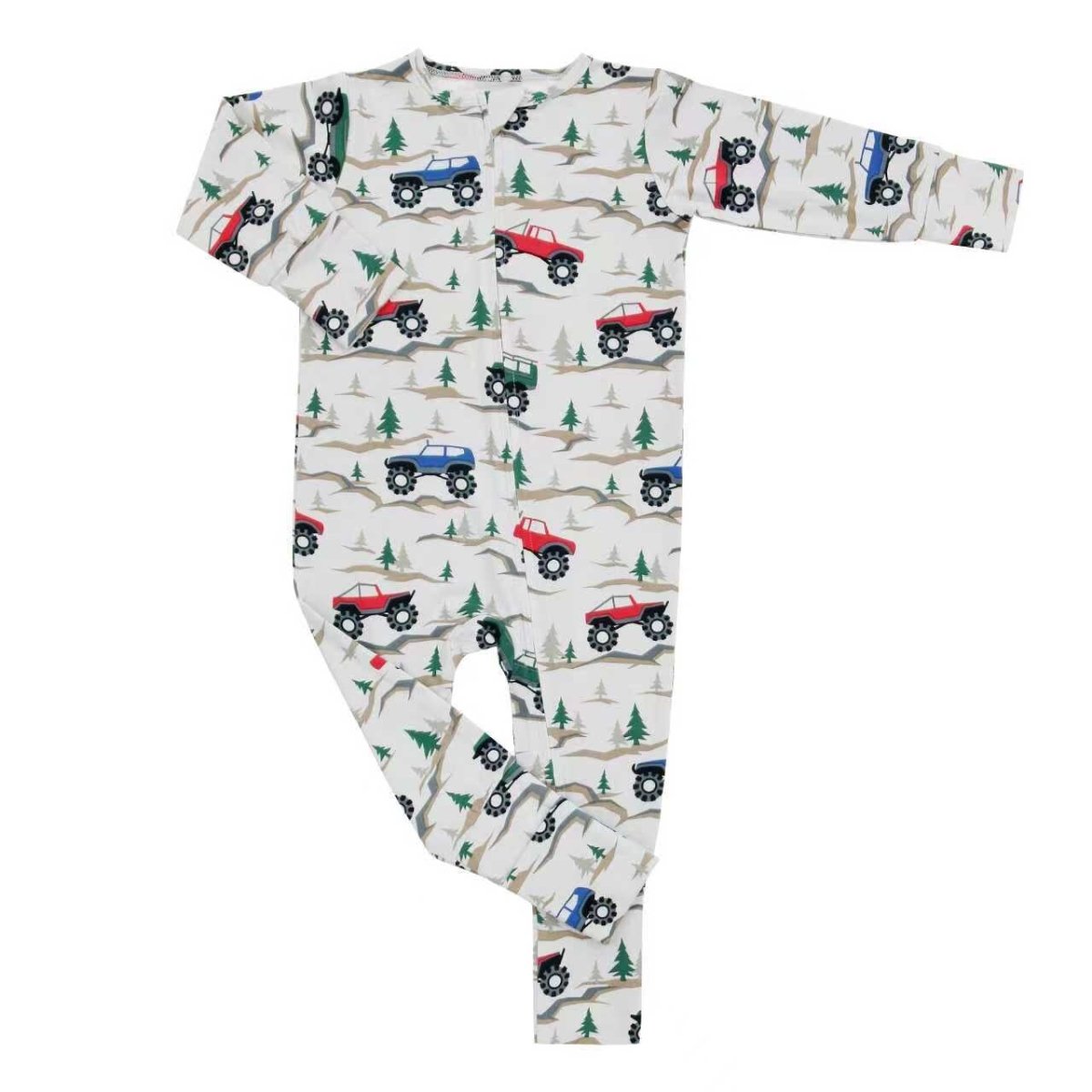 Sweet Bamboo Over The River Convertible Soft Silky Baby Romper Two Way Zip - Everetts Place Boutique - 