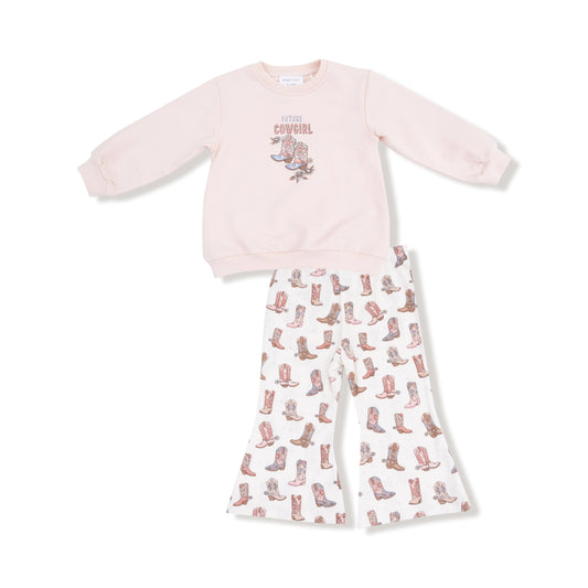 Oversize Sweatshirt and Baby Bell Set for Future Cowgirl Angel Dear Everetts Place: Online Boutique