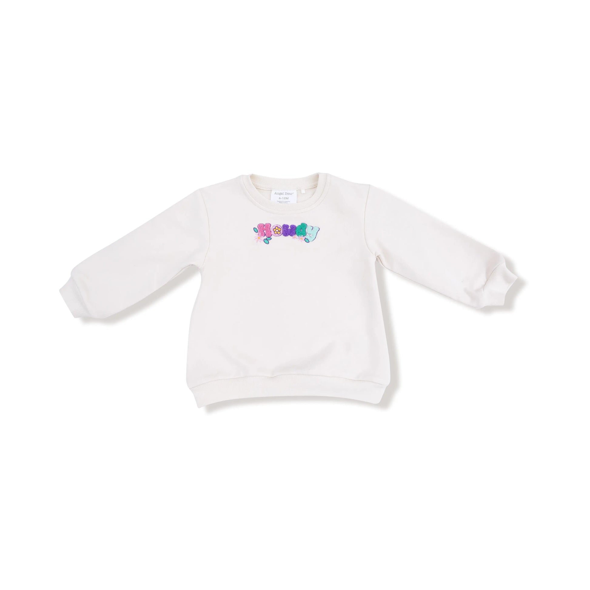 Angel Dear Oversize Sweatshirt for Baby Howdy Chenille Applique - Apparel & Accessories > Clothing > Baby & Toddler Clothing > Baby & Toddler Tops > Sweatshirts 410