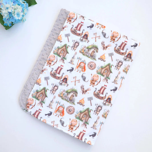 Baby & Toddler Minky Blanket - Vikings Honey Lemonade