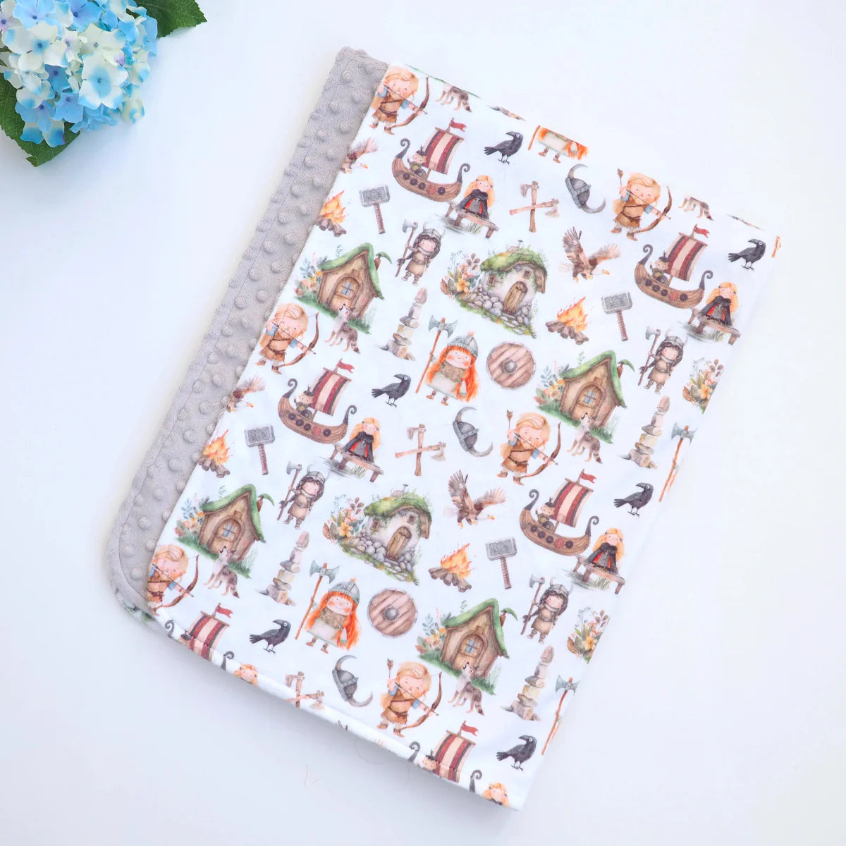 Minky Baby Blanket Vikings by Honey Lemonade at Everetts Place