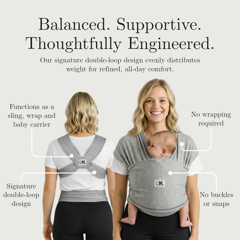 Performance Fabric Baby Carrier - Heather Black by Baby K'tan