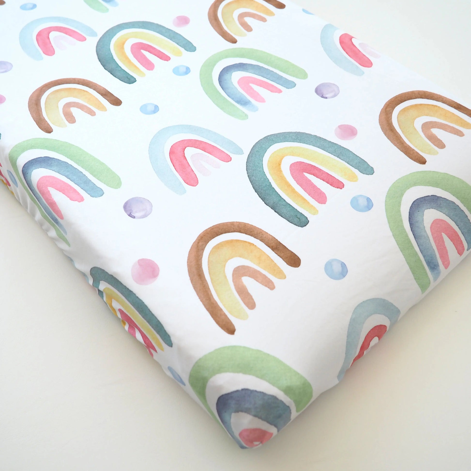 Changing Pad Cover - Blue Rainbow Honey Lemonade