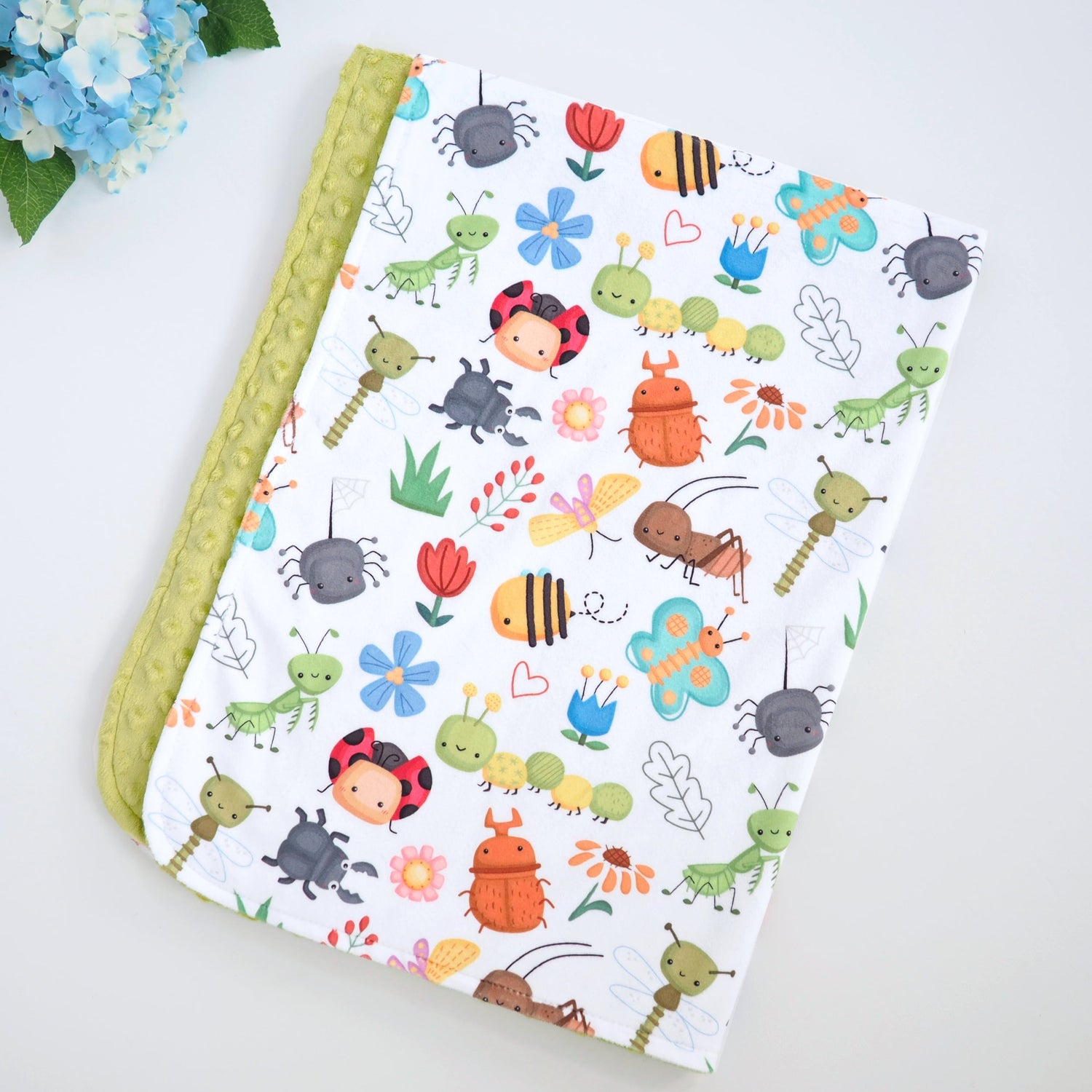 Honey Lemonade Premium Minky Blanket with Bug Buddies Pattern for Baby and Toddler Comfort - Baby & Toddler > Swaddling & Receiving Blankets > Receiving Blankets