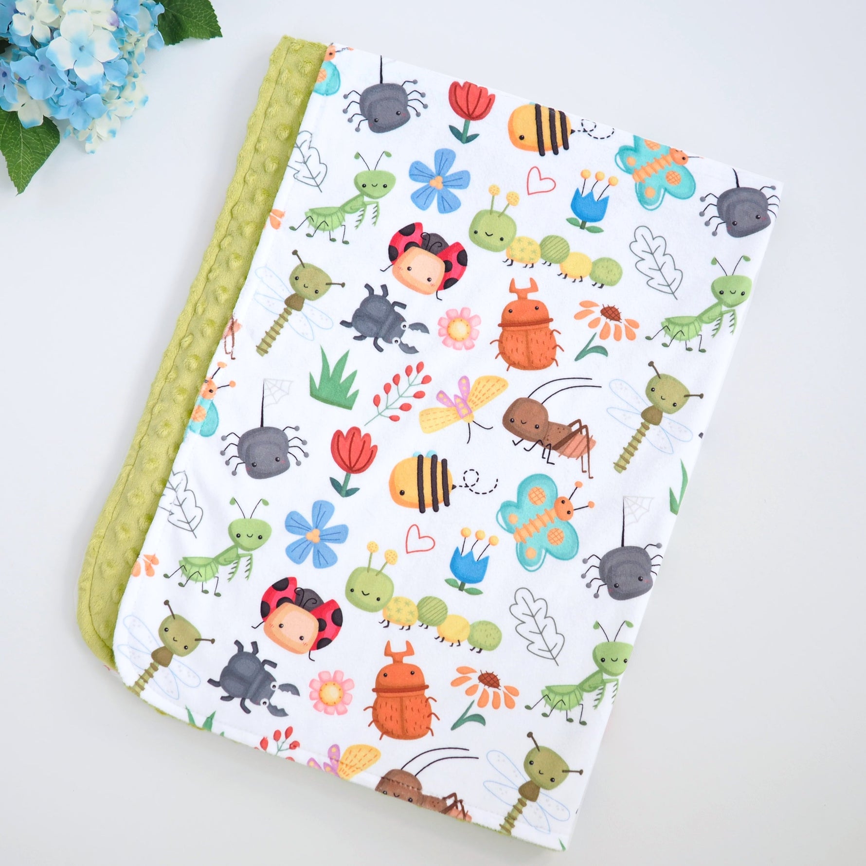 Honey Lemonade Premium Minky Blanket with Bug Buddies Pattern for Baby and Toddler Comfort - Baby & Toddler > Swaddling & Receiving Blankets > Receiving Blankets