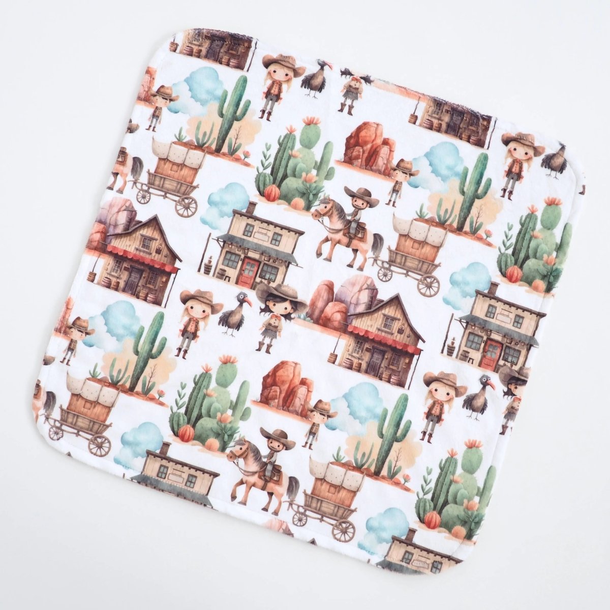 Honey Lemonade Mini Minky West Adventure Lightweight Blanket for Active Toddlers - Baby & Toddler Mini Minky