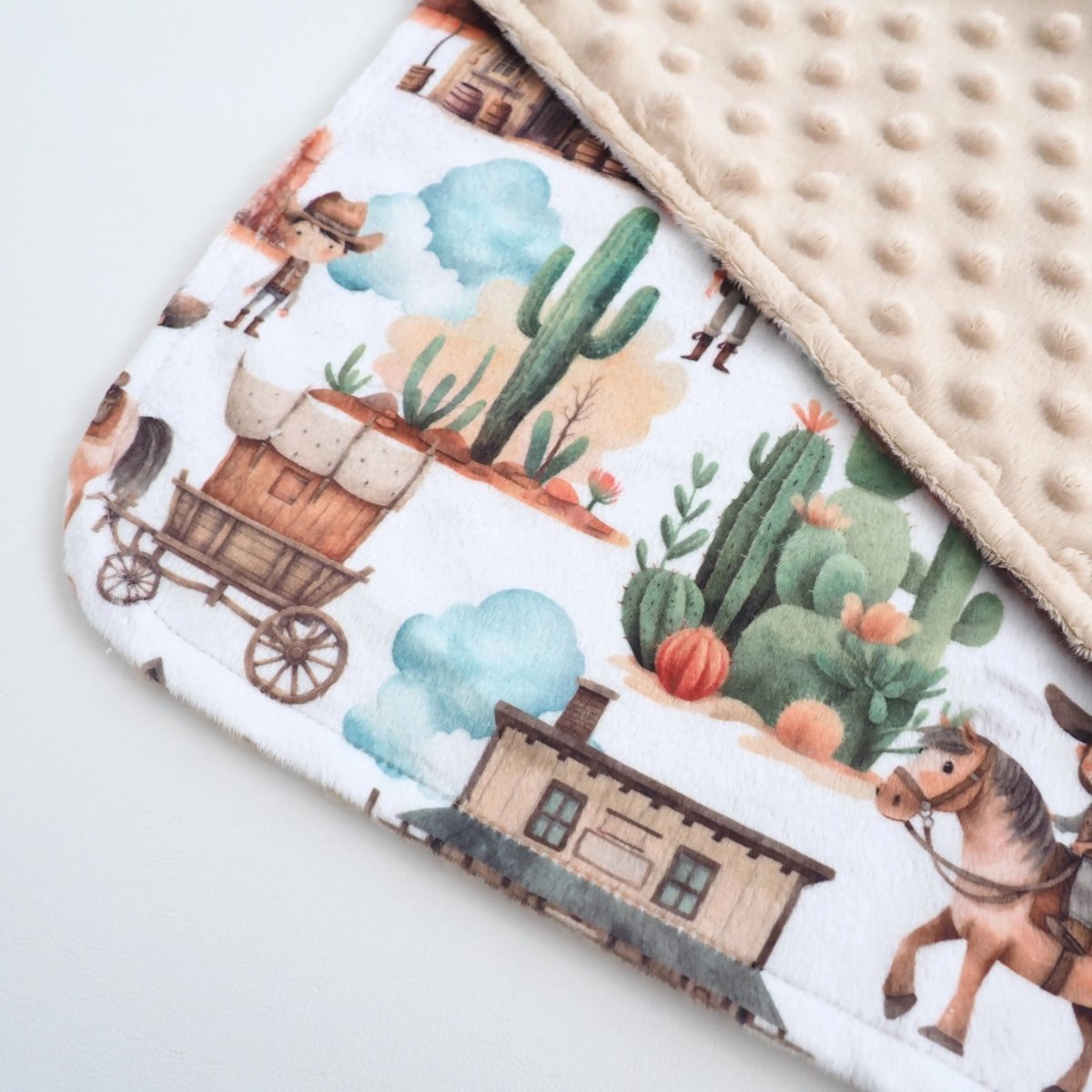 Honey Lemonade Mini Minky West Adventure Lightweight Blanket for Active Toddlers - Baby & Toddler Mini Minky