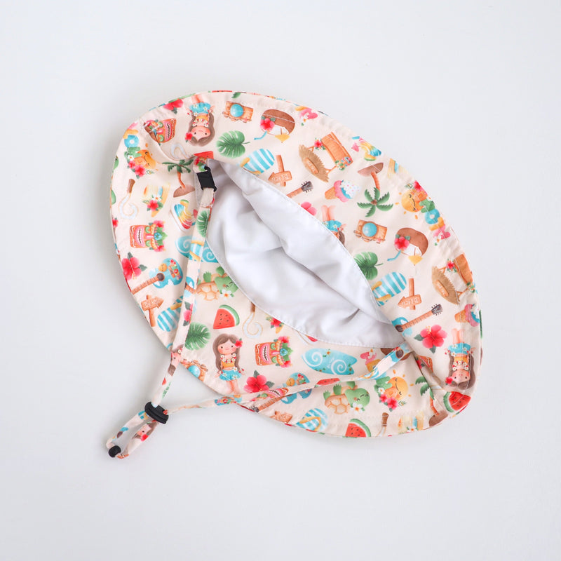 Baby & Kids Aloha Sun Hat with UV protection and playful print.