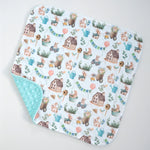 Honey Lemonade Mini Minky Bunnies Blanket for Toddlers Perfect for On-the-Go Comfort - Baby & Toddler Mini Minky