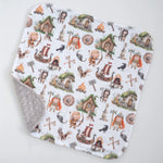 Honey Lemonade Mini Minky Vikings Blanket for Toddlers Perfect for Home and Travel - Baby & Toddler Mini Minky
