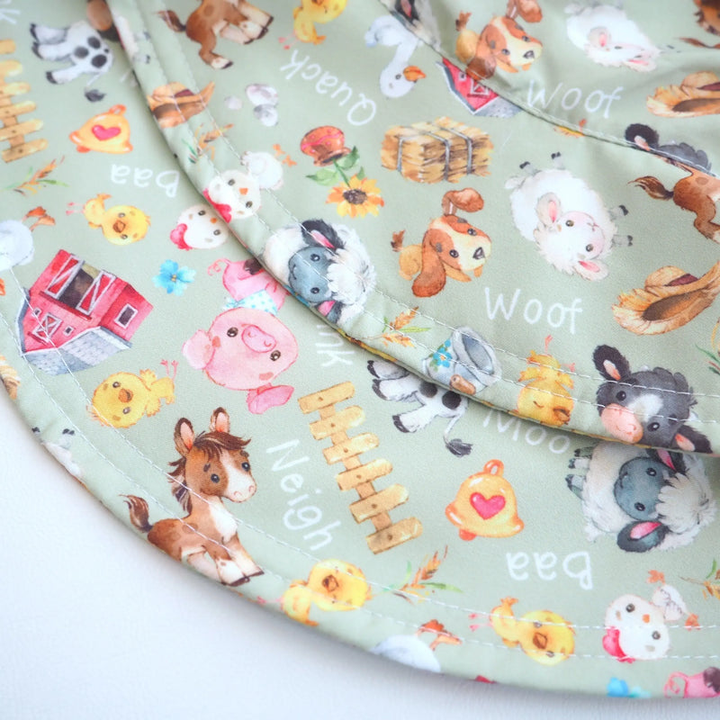 Baby & Kids Sun Hat with Farm Animals Pattern – Lightweight UV Protection